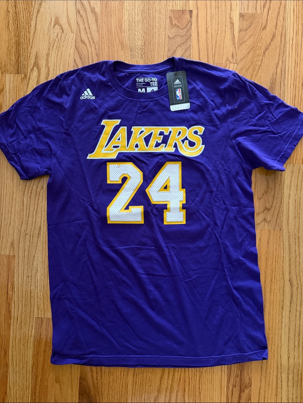adidas Purple Los Angeles Lakers #24 Graphic Tee - Men